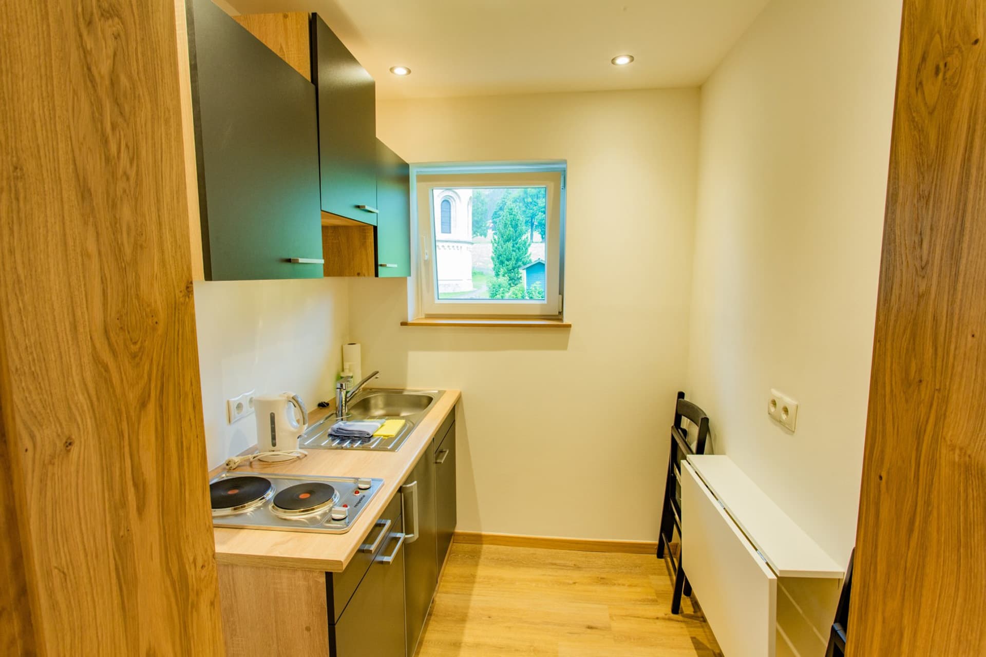 Kleine Küchenzeile im Appartementbereich des Hotel Pehab.