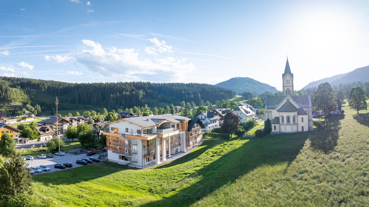 Ramsau am Dachstein von oben — Drehort-Region der Bergretter